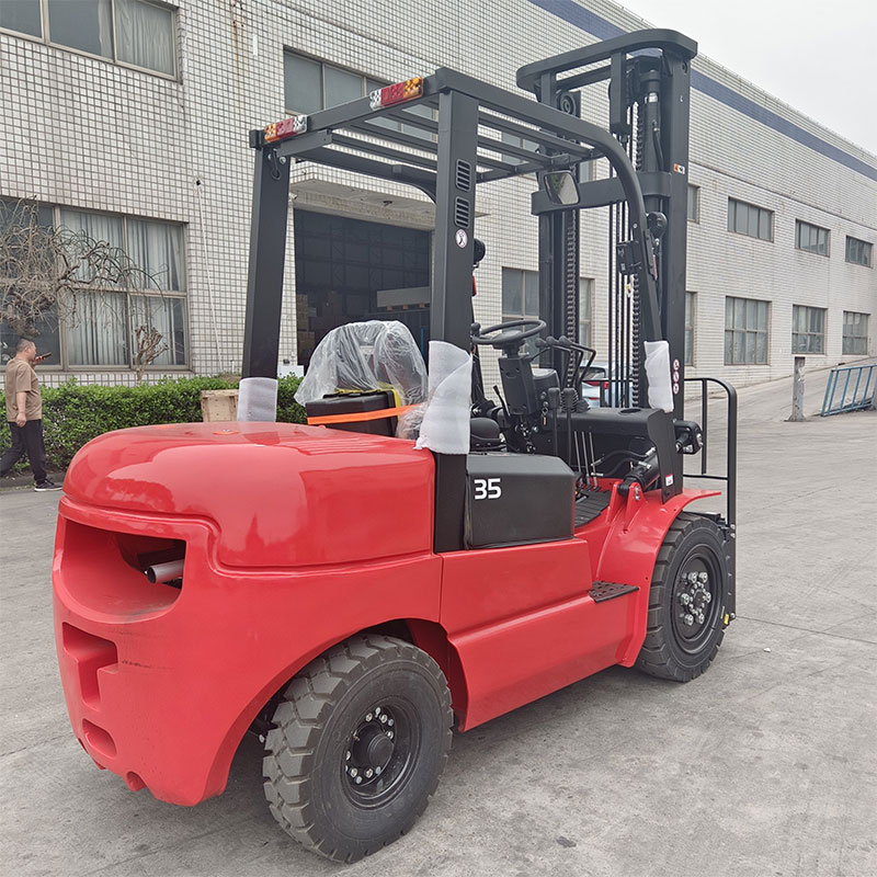 2 Stage IC Forklift New 3.5 Ton Multi-wheel Diesel Forklift